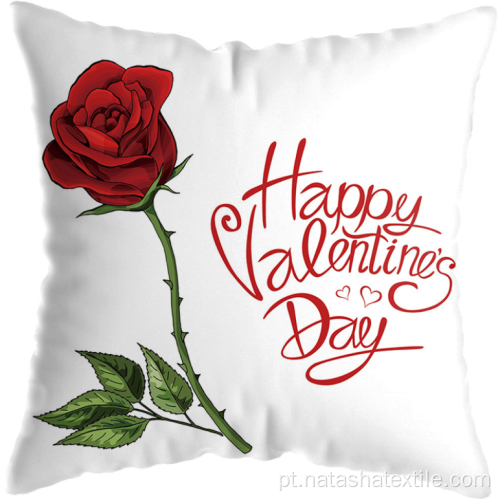 Almofada decorativa de impressão em formato de coração para o Dia dos Namorados